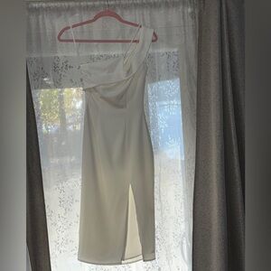 Superdown One-Shoulder White Dress